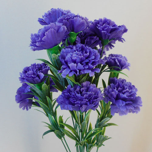Silk Carnations Pale Blue 45cm Artificial Flowers